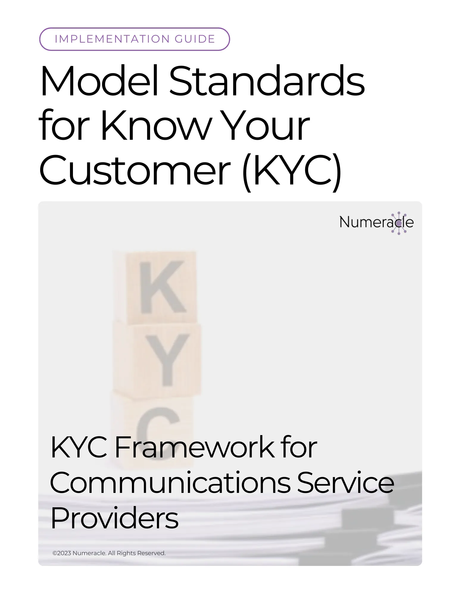 Thumbnail/Cover Image - Numeracle's Model Standards for Know Your Customer (KYC) Guide
